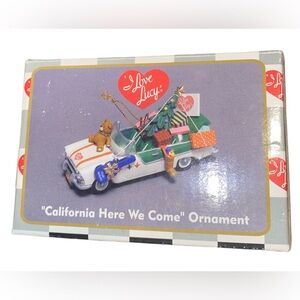 Vintage Rare I Love Lucy Vandor Collectible Ornament California Here We Come
